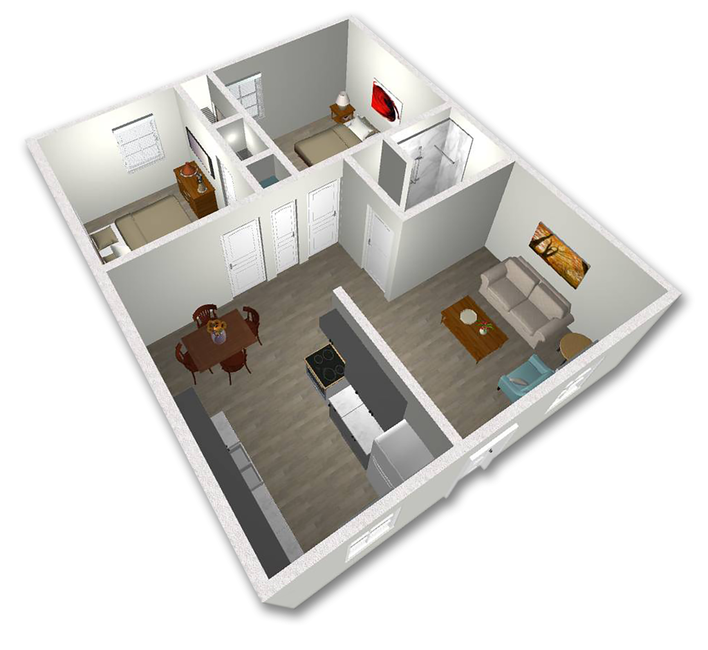 Daybreak Suites Huntsville 2 Bedroom overhead view