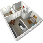 Daybreak Suites Huntsville 2 Bedroom overhead view